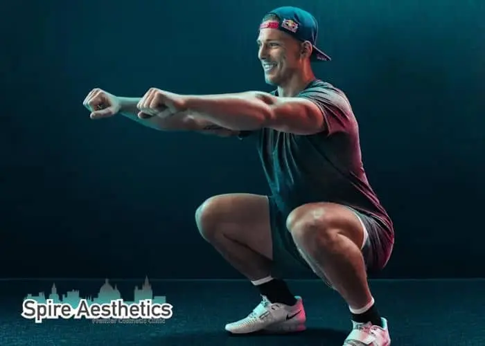 Image of man build leg muscle Abingdon through exercise